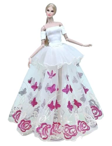 Codulu Puppenkleid für 11,5 Zoll America Doll 30 cm Mädchenpuppe-Blumen Abendkleid Prinzessinnenkleid Kostüme Outfits für 1/6 BJD Puppe Kinderspielzeug-1 Stück-#A von Codulu