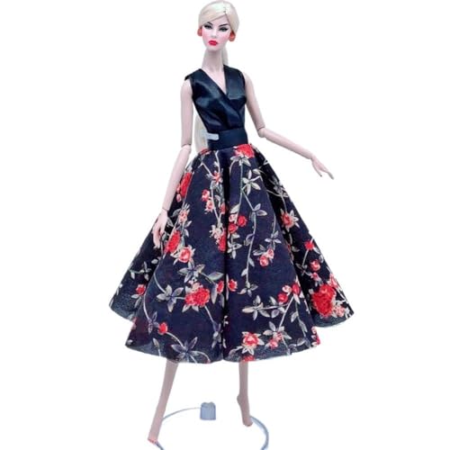 Codulu Puppenkleid für 11,5 Zoll America Doll 30 cm Mädchenpuppe-Blumen Abendkleid Prinzessinnenkleid Kostüme Outfits für 1/6 BJD Puppe Kinderspielzeug-1 Stück-#F von Codulu