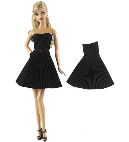 Codulu Puppenkleid für 11,5 Zoll America Doll 30 cm Mädchenpuppe-Plisseekleid Freizeitkleid Outfits für 1/6 BJD Puppe Kinderspielzeug-1 Stück-#A von Codulu