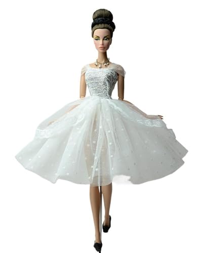 Codulu Puppenkleid für 11,5 Zoll America Doll 30 cm Mädchenpuppe-Spitzenkleid Ballettkleid Outfits für 1/6 BJD Puppe Kinderspielzeug-1 Stück-#G von Codulu