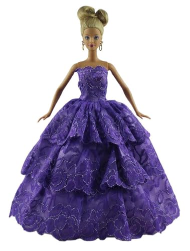 Codulu Puppenkleid für 11,5 Zoll America Doll 30 cm Mädchenpuppe-Spitzenkleid Prinzessinnenkleid Kostüme Outfits für 1/6 BJD Puppe Kinderspielzeug-1 Stück-#K von Codulu