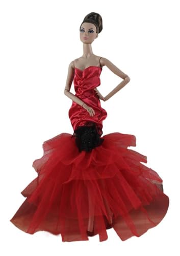 Codulu Puppenkleid für 29,2 cm große Amerika-Puppe, 30 cm, Mädchen, Puppen-Abendkleid, Fischschwanz-Kleid, Outfits für 1/6 BJD-Puppe, Kinderspielzeug, 1 Stück, #J von Codulu