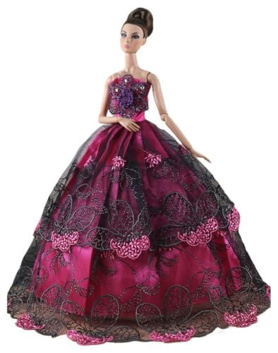 Codulu Puppenkleid für 29,2 cm große Amerika-Puppe, 30 cm, Mädchen, Puppen-Abendkleid, Partykleid, Paillettenkleid, Kostüme, Outfits für 1/6 BJD-Puppe, Kinderspielzeug, 1 Stück - #C von Codulu