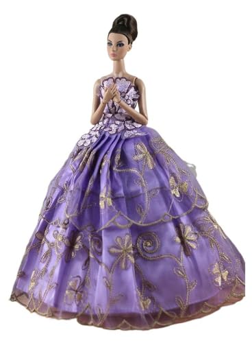 Codulu Puppenkleid für 29,2 cm große Amerika-Puppe, 30 cm, Mädchen, Puppen-Partykleid, Abendkleid, Spitzenkleid, Kostüme, Outfits für 1/6 BJD-Puppe, Kinderspielzeug, 1 Stück - #G von Codulu