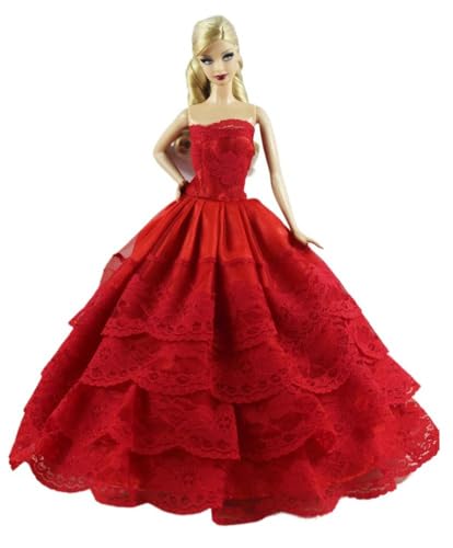 Codulu Puppenkleid für 29,2 cm große Amerika-Puppe, 30 cm, Mädchen, Puppenkleid, Prinzessinnenkleid, Kostüme, Outfits für 1/6 BJD-Puppe, Kinderspielzeug, 1 Stück, #B von Codulu