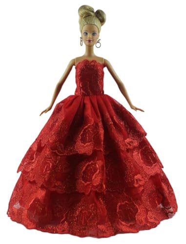 Codulu Puppenkleid für 29,2 cm große Amerika-Puppe, 30 cm, Mädchen, Puppenkleid, Prinzessinnenkleid, Kostüme, Outfits für 1/6 BJD-Puppe, Kinderspielzeug, 1 Stück, #D von Codulu