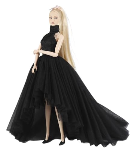 Codulu Puppenkleid für 29,2 cm große Amerika-Puppe, 30 cm, Mädchen, Puppenschwanz, Abendkleid, Hochzeitskleid mit Plüsch-Schal, Outfits für 1/6 BJD-Puppe, Kinderspielzeug, 1 Stück - #D von Codulu