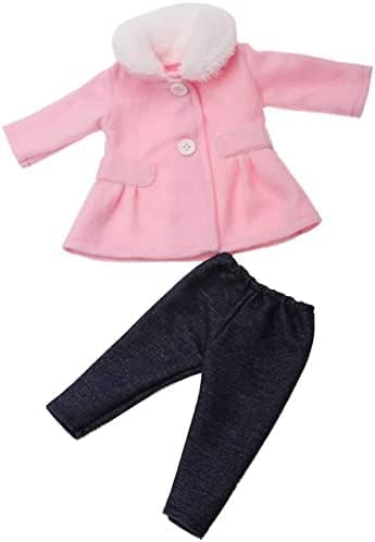 Codulu Puppenkleidung Mantel Hosen Freizeitkleidung Kleider Outfits Set für 45,7 cm Mädchen Puppe Mädchen Puppe Anzug Geschenke Zubehör Rosa von Codulu