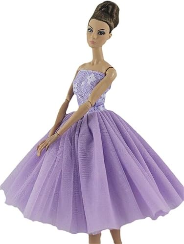 Codulu Puppenkleidung Tutu Ballettkleid Spitzenrock Prinzessin Hochzeit Anzug Outfits Kostüm Zubehör für 27,9 cm 30 cm Amerika Puppen Kinder Spielzeug -B von Codulu