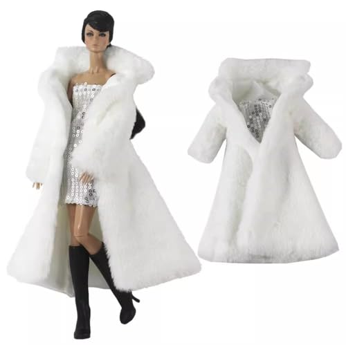 Codulu Puppenkleidung für 11,5 Zoll America Doll 30 cm Mädchenpuppe-Plüschmäntel, Kleid, Winter-Outfits, Kostüm für 1/6 BJD-Puppe, Kinderspielzeug, 2 Stück/Set,#A von Codulu