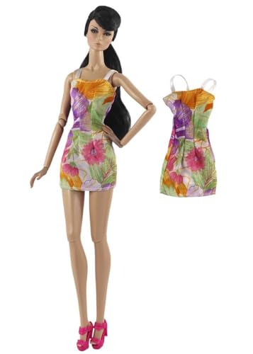 Codulu Puppenkleidung für 11,5 Zoll America Doll 30cm Mädchen Puppen-Kleid Röcke Jacke Oberteile Lässige Outfits Kostüm für 1/6 BJD Puppe Kinderspielzeug-1 Set-#G von Codulu