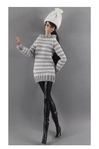 Codulu Puppenkleidung für 11,5 Zoll America Doll 30cm Mädchenpuppe-Pullover Mäntel Hosen Winter Casual Outfits Kostüm für 1/6 BJD Puppe Kinderspielzeug-1 Set-#F von Codulu