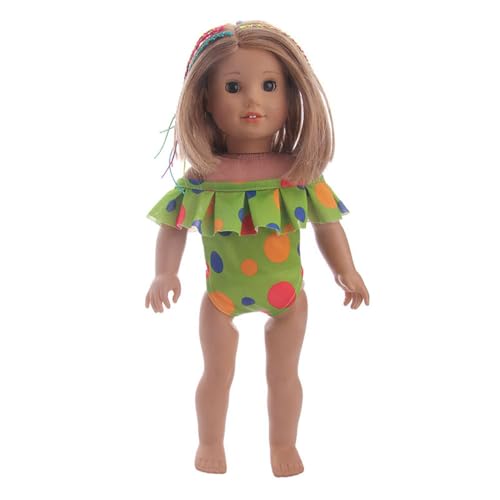 Codulu Puppenkleidung für 18-Zoll-American Doll-Badeanzug-Bikini-Outfits Zubehör für 43-46 cm Mädchenpuppe Baby Doll-1 Set-A von Codulu