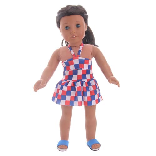 Codulu Puppenkleidung für 18-Zoll-American Doll-Badeanzug-Bikini-Outfits Zubehör für 43-46 cm Mädchenpuppe Baby Doll-1 Set-E von Codulu