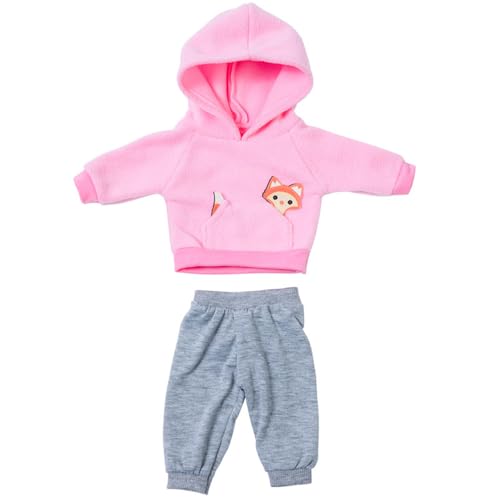 Codulu Puppenkleidung für 18 Zoll amerikanische Puppen-Hoodie-Hoodies Mäntel Tierhose Winterkleidung 43-46cm Puppen-Zubehör-Puppen-rosa von Codulu