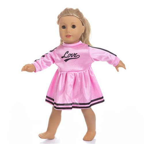 Codulu Kleidung für amerikanische 18-Zoll-Puppen-rosa Kleid Sportrock Kleider Zubehör für 43-46cm Puppen-Puppen-1 Stück von Codulu