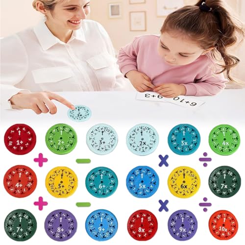 Coffee Life Plus® 18 pcs Mathe Fidget Spinners,Math Fact Fidgets Spinners,Pädagogisch Mathematik Lernspiel Puzzle Spielzeug,Montessoris Number Fidget Spinner für Mathe Spiel von Coffee Life Plus