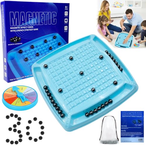 Coffee Life Plus Schachbrett Magnetisch,Kampfschach Mit Magnetisch,Schachspiel magnetisch, Reisen Schach Magnetisch, Puzzle Checkers SpielGeeignet für FamilientreffenundElternKindAktivitäten (Tippe A) von Coffee Life Plus