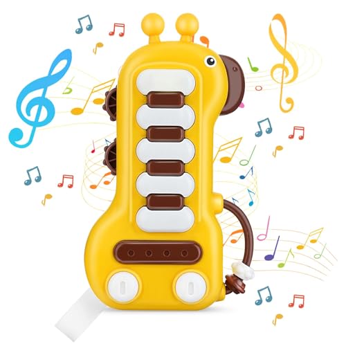 Coikes Musikspielzeug Baby Spielzeug, Baby Musikspielzeug mit 4 Spielmodi Motorikspielzeug, Musikinstrumente Klavier mit Licht & Klang, Kinder Keyboard Babyspielzeug für ab 18 Monate Mädchen Jungen von Coikes