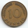 Coins of Germany BRD (BR.Deutschland) Jägernr: 378 1949 G sehr schön Eisen, Messing plattiert 1949 10 Pfennig Eichenzweig Bank Deutsch (Münzen für Sammler) von Coins of Germany