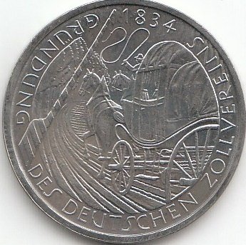 Coins of Germany BRD (BR.Deutschland) Jägernr: 435 1984 D vorzüglich Kupfer-Nickel 1984 5 DM Zollverein (Münzen für Sammler) von Coins of Germany