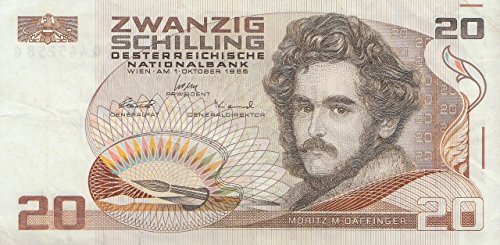 Coins of Germany Österreich Pick-Nr: 148 bankfrisch (I) 1986 20 Schilling Moritz Daffinger (Banknoten für Sammler) von Coins of Germany