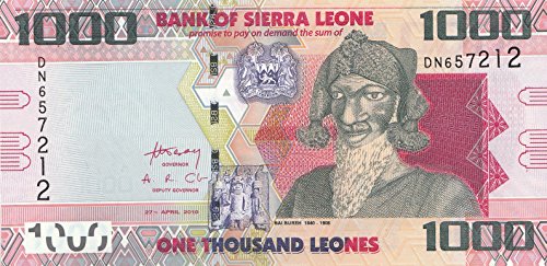 Coins of Germany Sierra Leone Pick-Nr: 30a bankfrisch (I) 2010 1000 Leones Bai Bureh (Banknoten für Sammler) von Coins of Germany