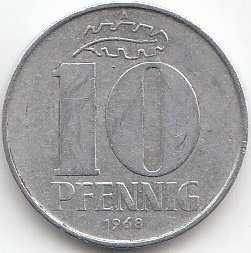 DDR Jägernr: 1510 1980 A sehr schön Aluminium 1980 10 Pfennig Staatswappen (Münzen für Sammler) von Coins of Germany