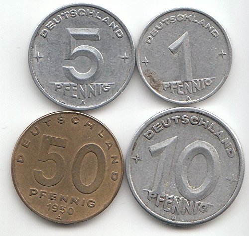 Coins of Germany DDR Münzset sehr schön 1-50 Pfennig 1948-1950 von Coins of Germany