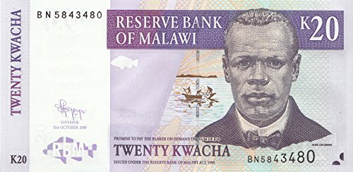 Coins of Germany Malawi Pick-Nr: 52e bankfrisch (I) 2009 20 Kwacha (Banknoten für Sammler) von Coins of Germany