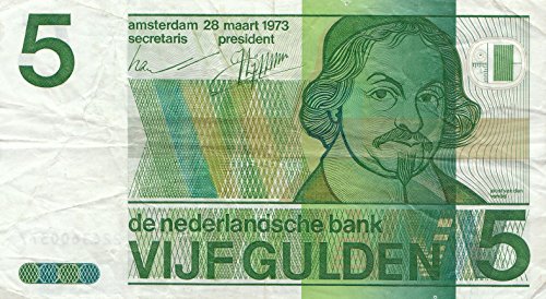 Coins of Germany Niederlande Pick-Nr: 95a gebraucht (III) 1973 5 Gulden (Banknoten für Sammler) von Coins of Germany