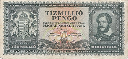 Coins of Germany Ungarn Pick-Nr: 123 gebraucht (III) 1945 10 Millionen Pengö Taube (Banknoten für Sammler) von Coins of Germany