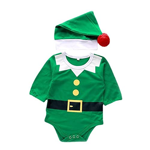 Cokbyavla Baby Weihnachten,Strampler Und Mützen Für Säuglinge Und Kleinkinder Weihnachten Kinderkleidung Weihnachtsoutfit Neugeborenes Baby Mädchen Kleidung Set Christmas Clith Neugeborenes Baby Mädc von Cokbyavla