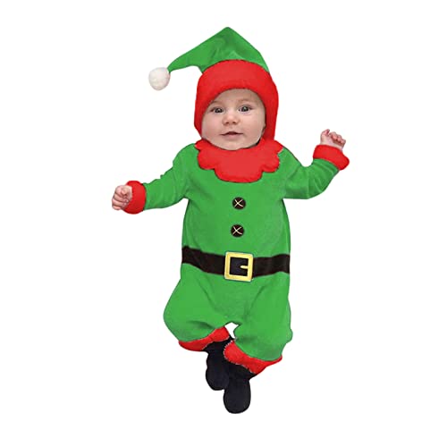 Cokbyavla Babys Erstes Weihnachten,Baby Strampler Junge Kleidung Weihnachten Mädchen Baby Weihnachtsoutfit Baby Weihnachten Kleidung Neugeborenes Weihnachtsmütze Baby Halloween Baby Mädchen Overall von Cokbyavla