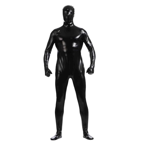 Cokbyavla Cosplay-Kostüm Mit Statischem Schock für Herren, einfarbige Gelcoat-Bühnenbekleidung Mittelalterliche Kleider Xs (Black, XL) von Cokbyavla