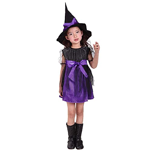 Cokbyavla Cute Children Halloween Orange Witch Costume For Girls, Toddler Infant Baby Halloween Costume Outfit Cosplay von Cokbyavla