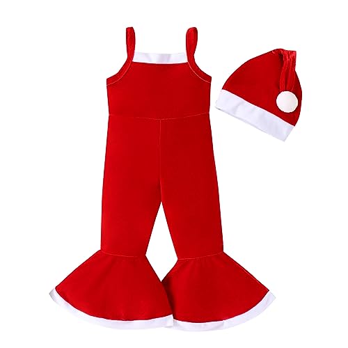 Cokbyavla Erstes Weihnachten,Lustige Strampler Baby Neugeborenes Baby Kleidung Weihnachtsoutfit Familie Baby Weihnachten Kleidung Neugeborenes Kinder Mütze Und -Handschuh Integriert Baby Mädchen Over von Cokbyavla