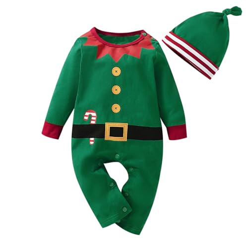 Cokbyavla Fotohintergrund Weihnachten,Musselin Strampler Baby Weihnachtskostüm Für Kinder Weihnachten Kostüm Kinder Weihnachtsoutfit Baby Mädchen Baby Sachen Für Neugeborene Weihnachtsmann Strampler von Cokbyavla