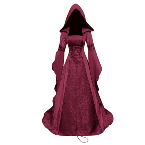 Cokbyavla Halloween Kinder Cosplay Kostüm Superheld So Tun, Als Würden Sie Spielen Spandex-Anzug Kleid Spitze Schwarzes Kleid Gothic (Red, L) von Cokbyavla