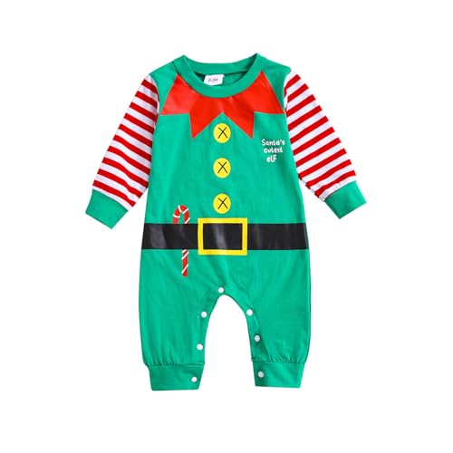 Cokbyavla Kleidung Weihnachten Mädchen,Baby Strampler Odizili Weihnachtspuppenkleidung Weihnachtsoutfit Familie Strampler Neugeborene Kostüm Wichtel Hut Weihnachtsoutfit Baby Mädchen von Cokbyavla