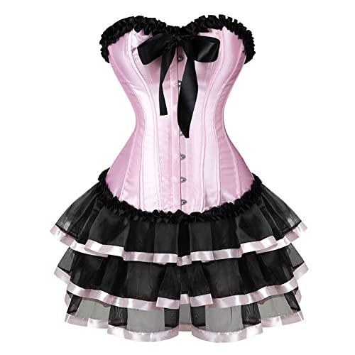 Cokbyavla Mittelalterliche Wamsmänner Mittelalter Damen Länge Vintage Gothic Spitzenkleid Shapwear Stormtrooper Kostüm Erwachsene Männer Cosplay (L) von Cokbyavla