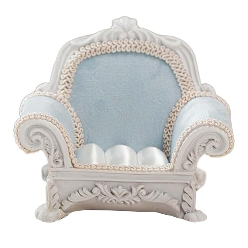 Colcolo 1/12 Miniatur Puppenhaus Sofa Mini Schmuck Box kleine Schmuck Aufbewahrungstasche für Wohnzimmer, Hellblau von Colcolo