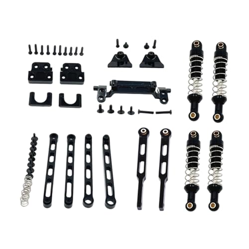 Colcolo 1/12 RC Upgrades Kit Stoßdämpfer vorne hinten Ersatzteile Vordere Hinterachse Feste Zugstangen Befestigungskomponenten für LC79 MN82T, Schwarz Colcolo 1/12 RC Upgrades Kit Stoßdämpfer vorne hinten Ersatzteile Vordere Hinterachse Feste Zugstangen Befestigungskomponenten für LC79 MN82T, Schwarz von Colcolo