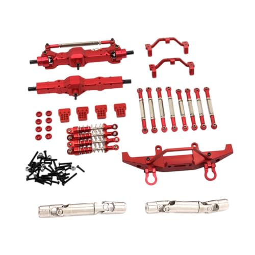 Colcolo 1/16 RC Autoteile für C14 C24 Stoßdämpfer Leichte Unterlegscheiben RC Auto Metallteile Kit für ferngesteuerte Fahrzeugbeschläge, Rot von Colcolo