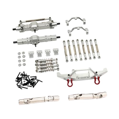 Colcolo 1/16 RC Autoteile für C14 C24 Stoßdämpfer Leichte Unterlegscheiben RC Auto Metallteile Kit für ferngesteuerte Fahrzeugbeschläge, Silber von Colcolo