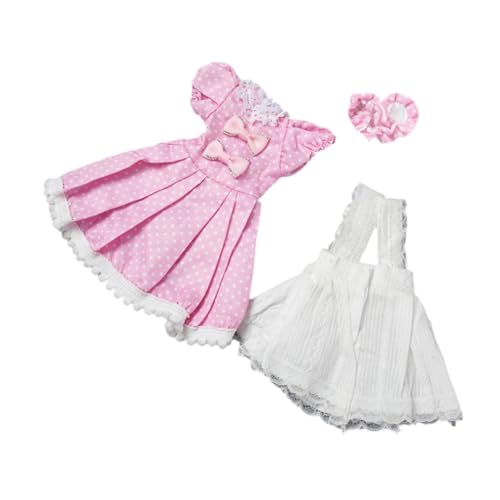 Colcolo 1/6 Puppe Prinzessin Kleid Ankleiden Foto Requisiten DIY für kleine Mädchen Kostüm Cosplay für 11,81'' Action Figur Puppe Mode Mädchen, Pink und Weiß von Colcolo