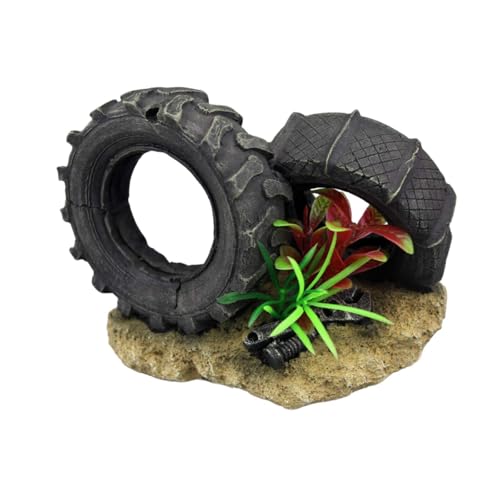 Colcolo 1/6 Simulation Abfall Reifenszene Modell Reptilien Terrarium Landschaftsbau Spielzeug Aquarium Ornament für 12 "Actionfigur Doll Ornament von Colcolo