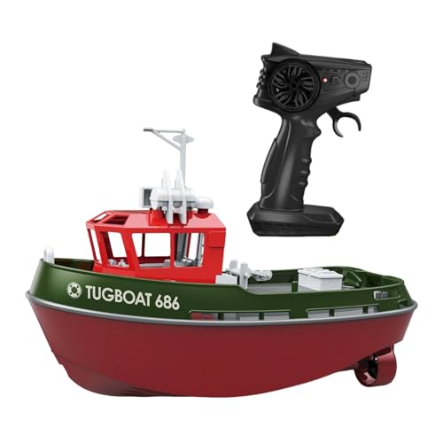 Colcolo 1/72 RC -Schlepper und Fernbedienung, wiederaufladbare Doppelmotor -Hochgeschwindigkeits -Wasserspielzeug RC -Boot für Schwimmbad Kinder, GrÜn von Colcolo