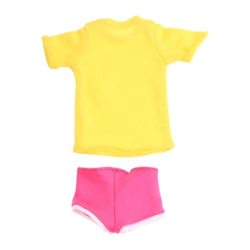 Colcolo 1: 6 Skala Frauen Kurzarm und Shorts Mini Doll Casual Tops weibliche Puppen Sommerkleidung für 12 '' Zoll Frau Actionfigur von Colcolo