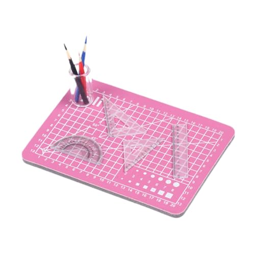 Colcolo 1:12 Miniatur-Mini-Lineale Modell-Set Lernhilfen Schneidebrett, Bleistift, Simulationslineale, Simulationspuppe Lernlineale, ROSA von Colcolo